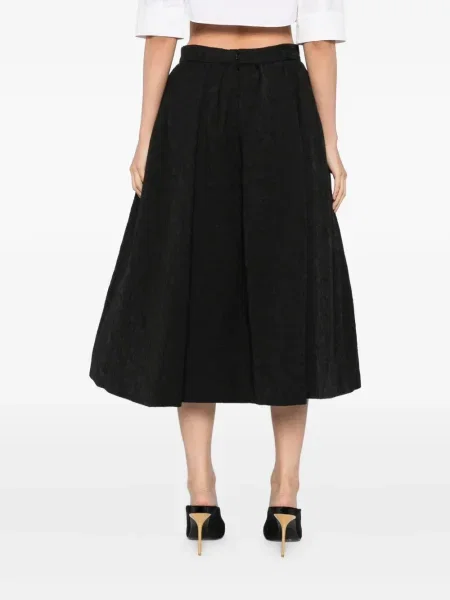 Fustă Carolina Herrera cu model floral negru