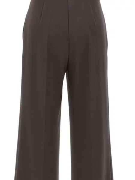 Pantaloni palazzo Kaos cu talie înaltă maro