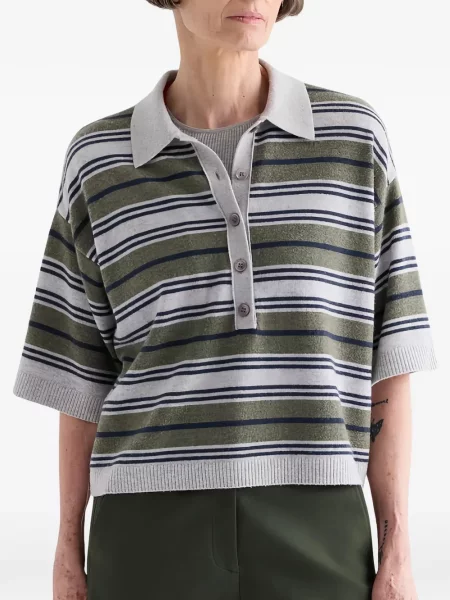 Scurt tricou polo Twp gri