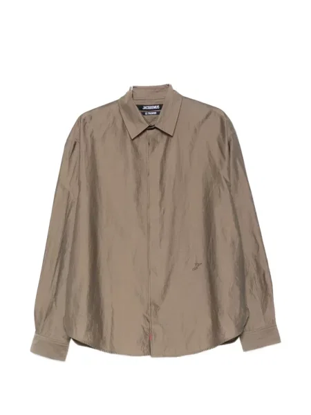 Cămașă Jacquemus cu broderie verde