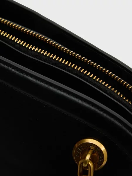Кожаная сумка Karl Lagerfeld K/Autograph с автографом черная