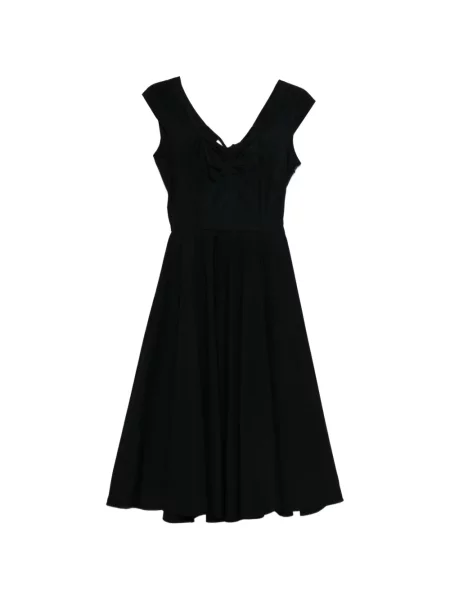 Rochie midi Aspesi cu volane până la genunchi de costum negru