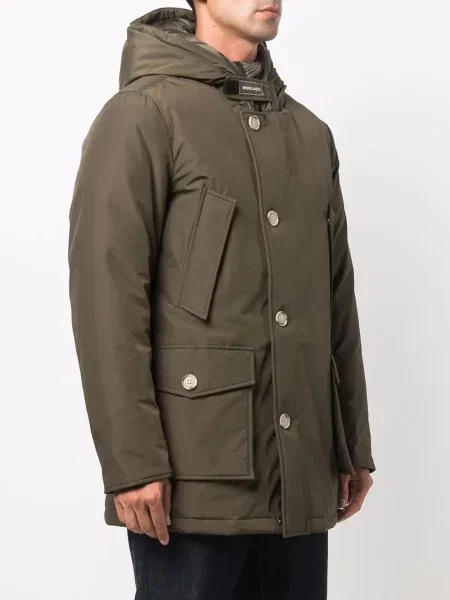 Kabát Woolrich s kapucí zelený