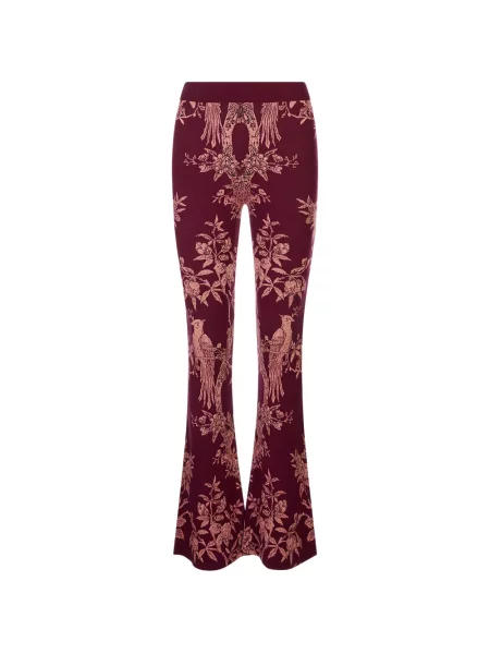 Pantaloni Etro tricotate evazate roșu
