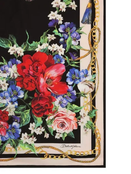 Fular Dolce & Gabbana cu imagine negru