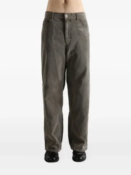 Pantaloni Auralee de catifea cord gri