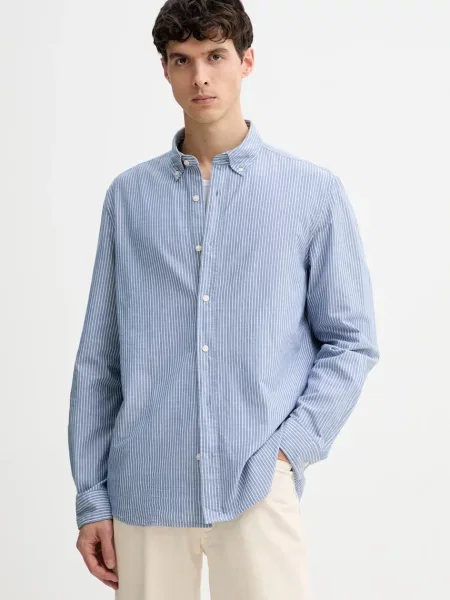 Marc O'Polo cămașă din cu guler button-down regular albastru