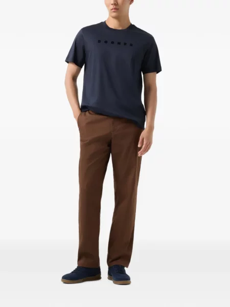 Tricou Bogner de catifea cu imagine albastru