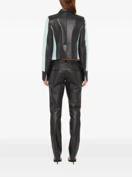 Pantaloni Christopher Esber din piele negru