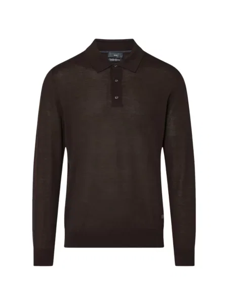 Tricou polo Liu Jo de lână maro