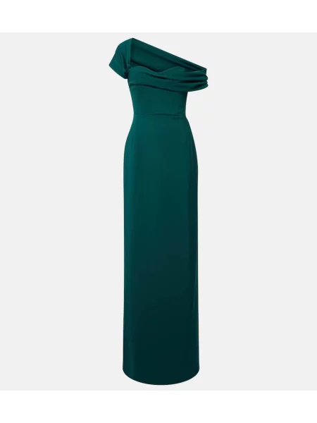 Rochie Carolina Herrera cu model floral verde