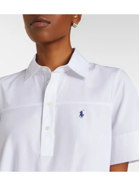 Rochie tip cămașă Polo Ralph Lauren alb