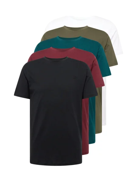 ABOUT YOU Tricou Dorian turcoaz / kaki alb