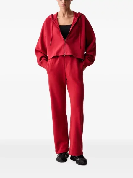 Бягане панталон Adidas By Stella Mccartney с принт с връзки червено
