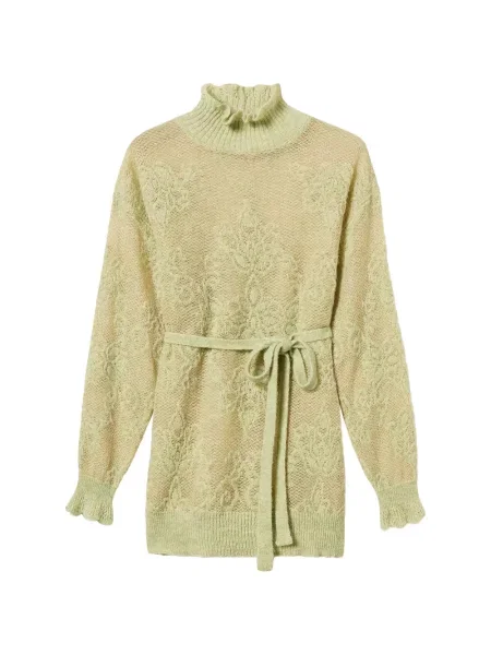 Pulover Twinset din lână alpaca verde