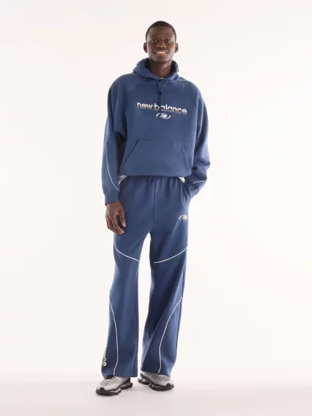Флисовый свитер New Balance синий