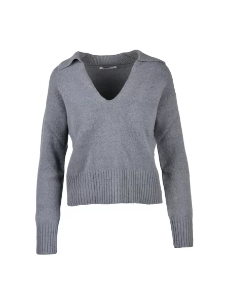 Sweter Kangra wełniany szary