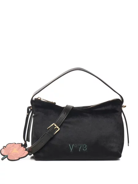 Geantă V°73 cu model floral negru