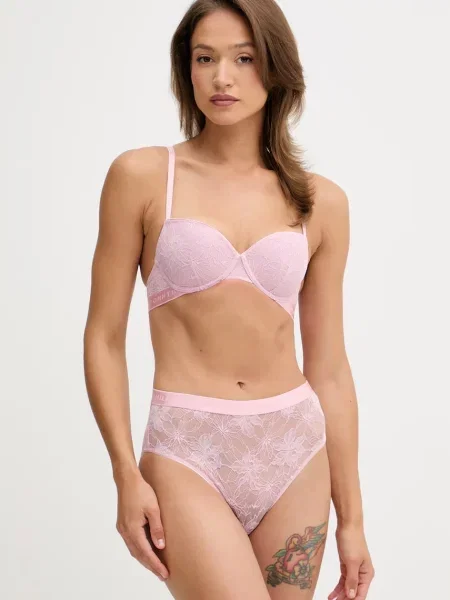 Tommy Hilfiger kalhotky krajkové růžové