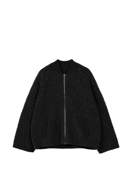 Bouclé geacă Vera Wang negru