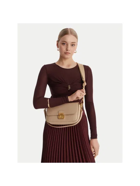 Torebka Coccinelle skórzana beżowa
