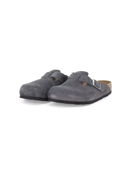 Chodaki Birkenstock zamszowe szare