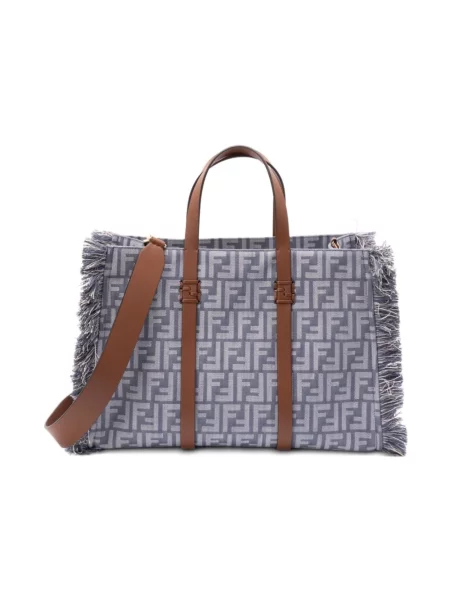 Torebka Fendi biznesowa z logo niebieska