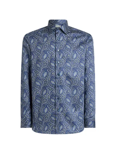 Cămașă Etro cu model paisley albastru