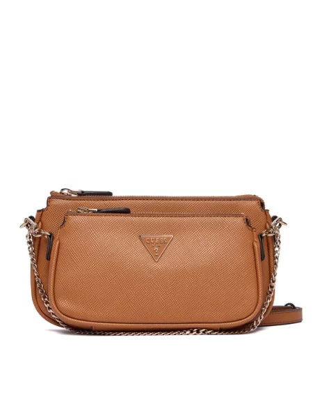 Guess Ročna torba Noelle II Mini rjava