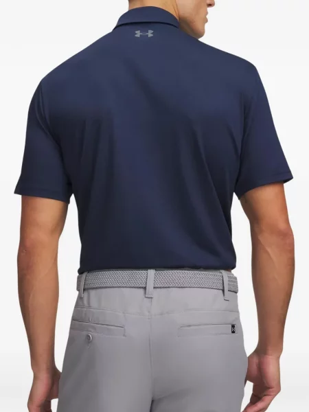 Scurt tricou polo Under Armour cu imagine albastru