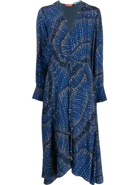 Rochie Altuzarra cu decolteu în V de costum albastru