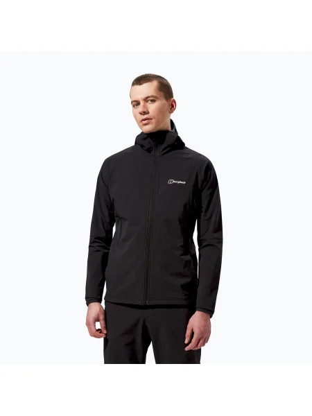 Geacă softshell pentru bărbați Berghaus Skelbo black negru