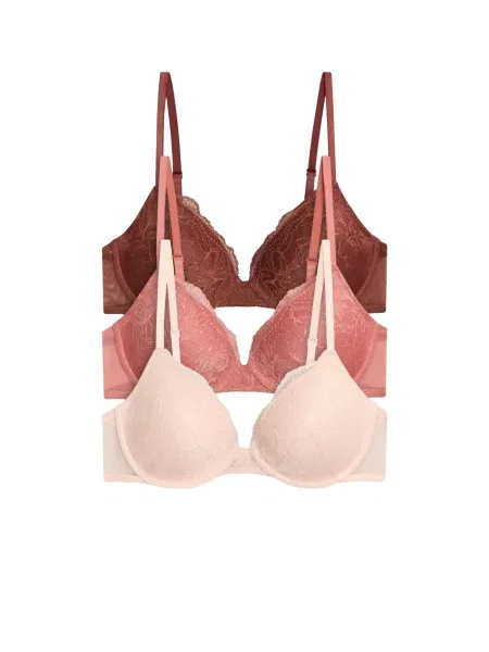 The Set Sutien maro ruginiu pal roz