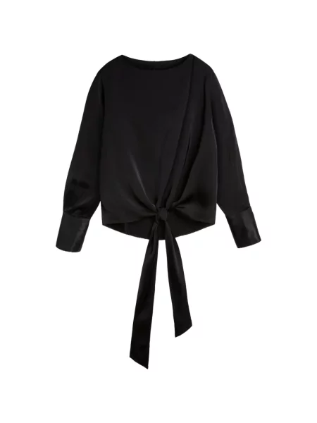Bluză Vera Wang cu legături negru