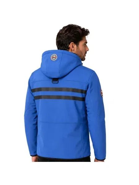 Turystyczna kurtka softshell GEOGRAPHICAL NORWAY ROYAUTE DB ROYAL BLUE… czarna