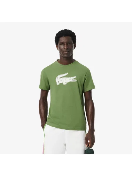 Lacoste Sportowy T-Shirt Ultra Dry Z Logo Xxl zielony