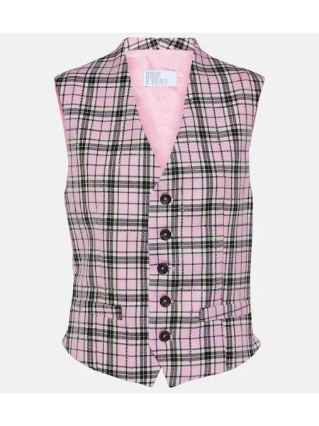 Volneni volneni telovnik Giuseppe Di Morabito s karirastim vzorcem roza