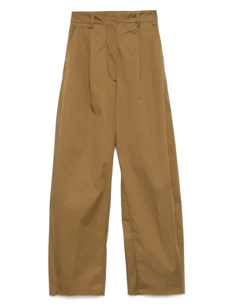 Pantaloni Thelatest din poplin maro