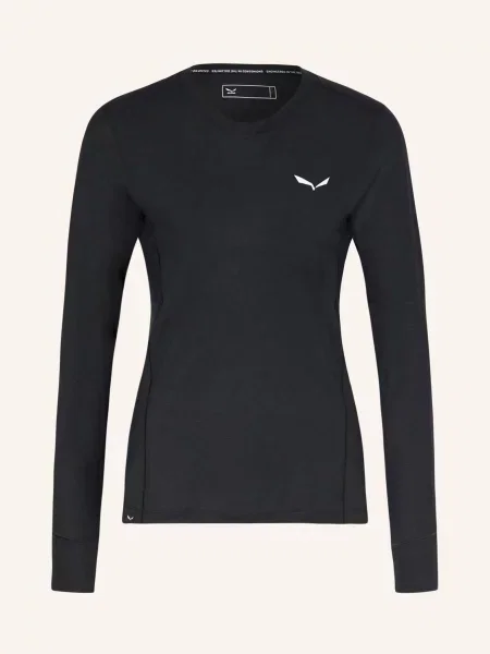 Salewa Koszulka Z Długim Rękawem Puez Dry'ton schwarz czarny