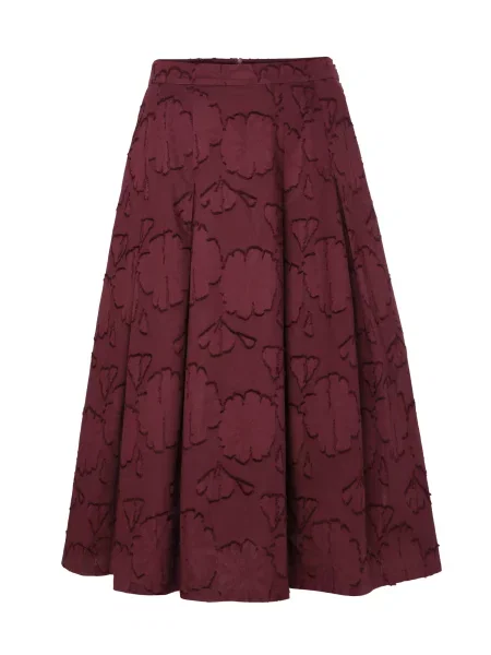 TATUUM Fustă burgundy roșu