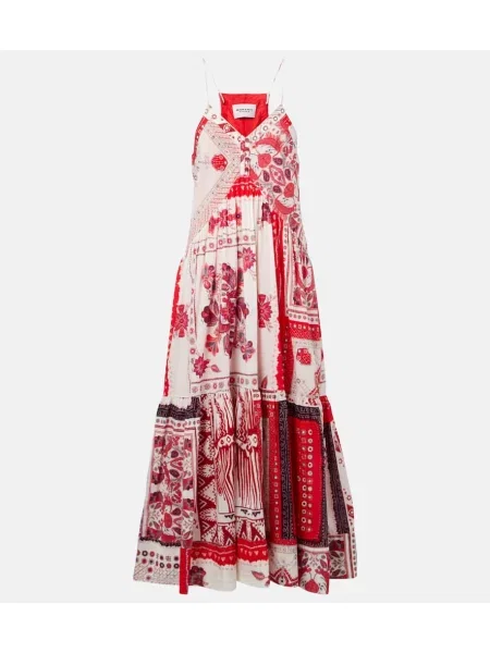 Rochie midi Marant Etoile cu imagine până la genunchi de costum roșu