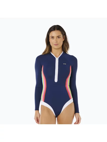 Costum de baie întreg pentru femei Rip Curl Surf Stripe UPF Surf Suit dark navy
