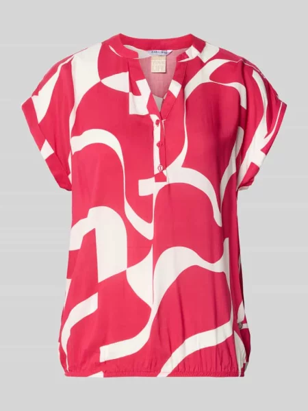 Bluzka z czystej o kroju regular fit model Miriama' Zabaione czerwona