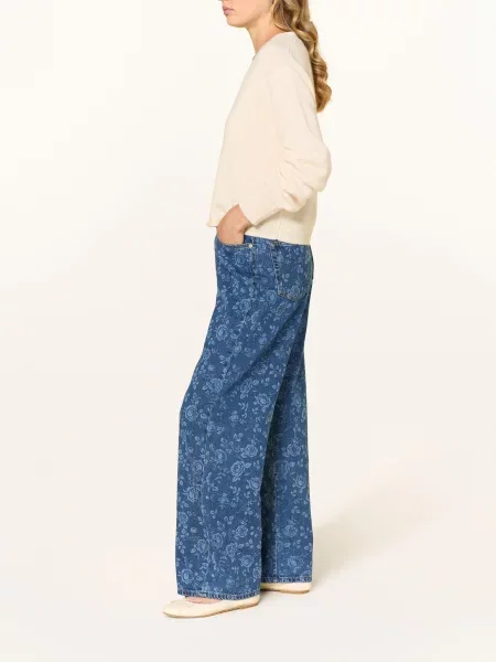 Only Jeansy Wide Leg blau niebieskie