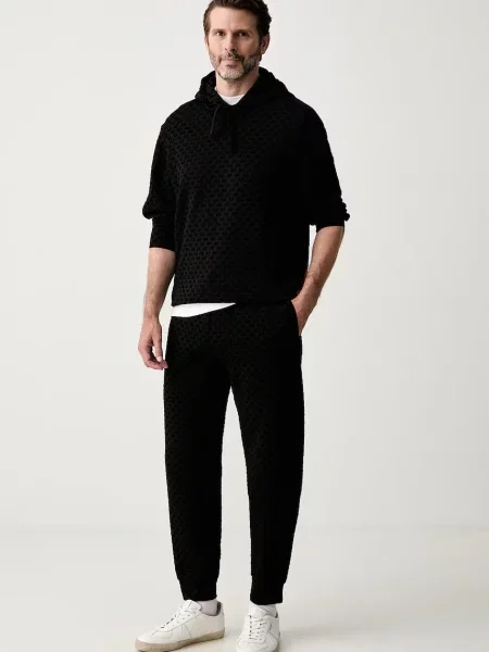 Armani Exchange trenirka z bombažem črna