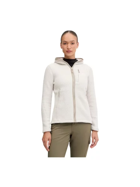 Bluza polarowa Jack Wolfskin Cradle Mountain Pile Full Zip pale sand biała