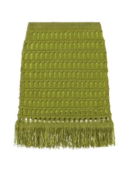 Fustă midi A.l.c. cu franjuri verde