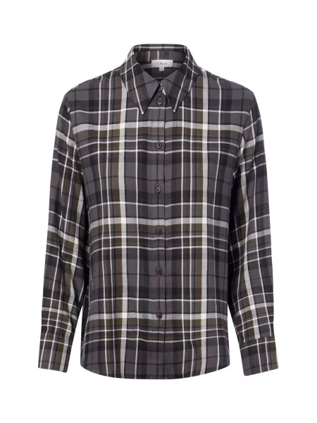 S.Oliver bluzka flanelowa Kobiety 36 szary