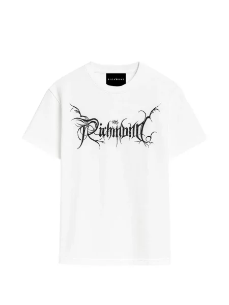 Tricou John Richmond cu imagine alb