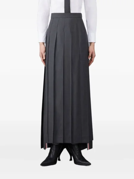 Fusta plisata Thom Browne plisată gri